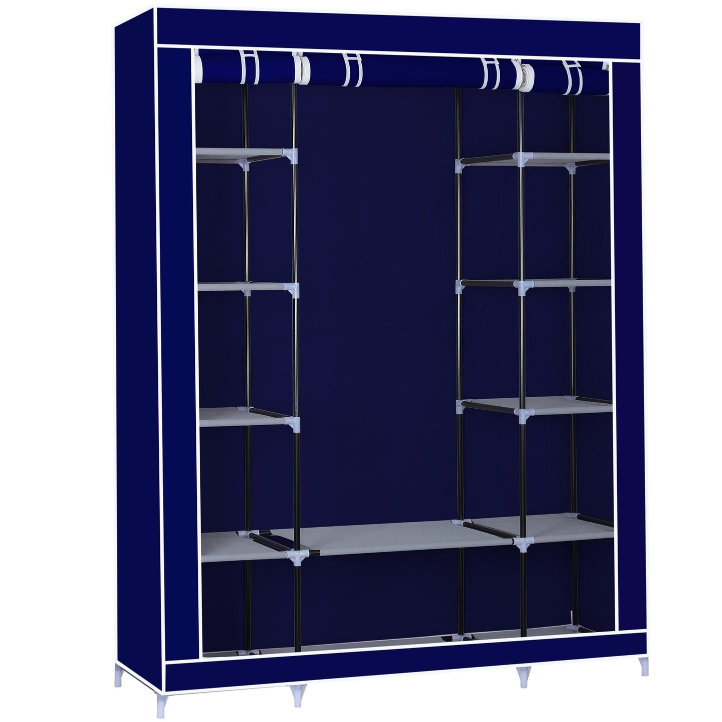 Herzberg HG-8009: Storage Wardrobe - Large Black