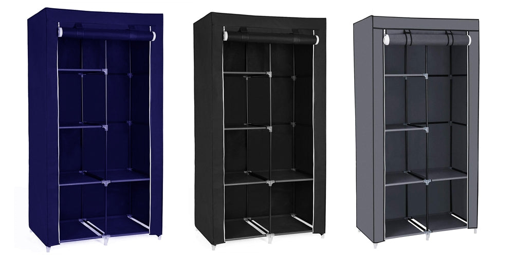 Herzberg HG-8010: Storage Wardrobe - Small Blue