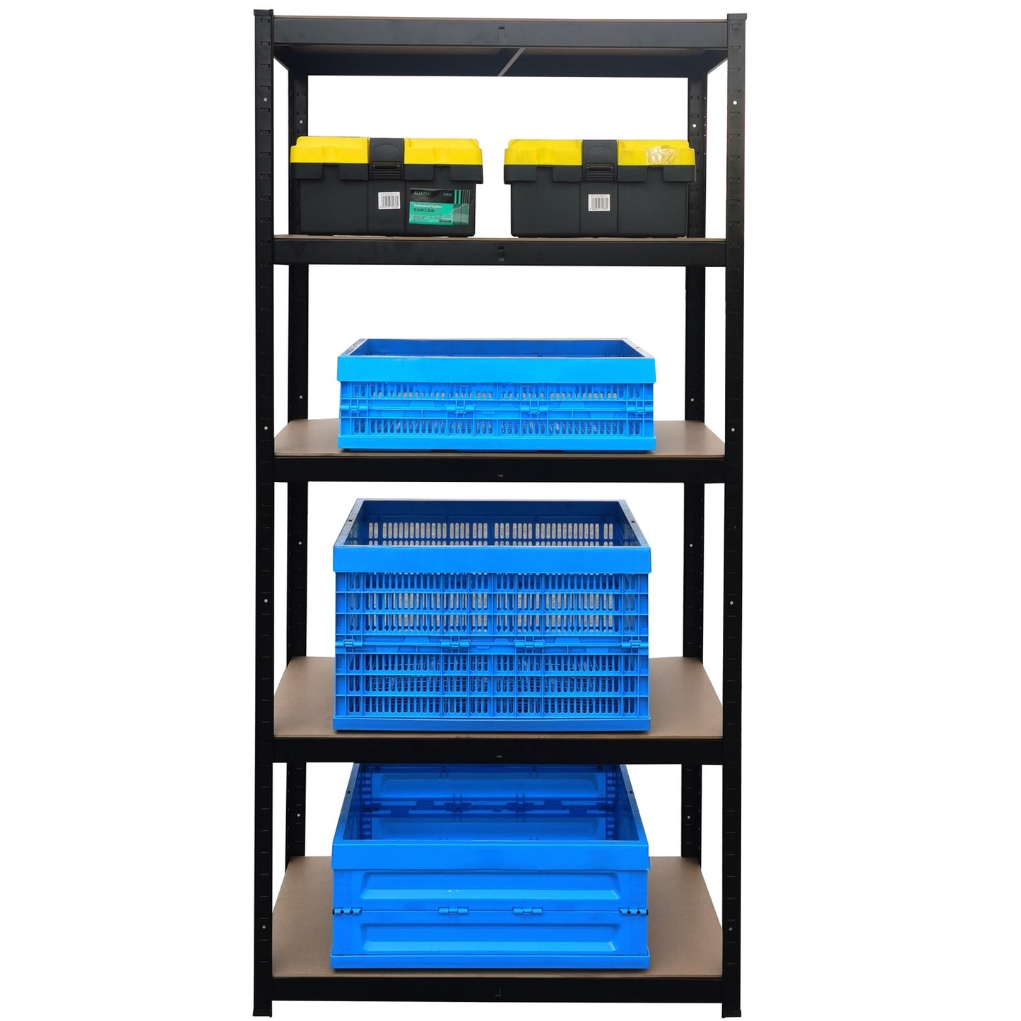 Herzberg HG-8027BLK: Black Coated Storage Shelf