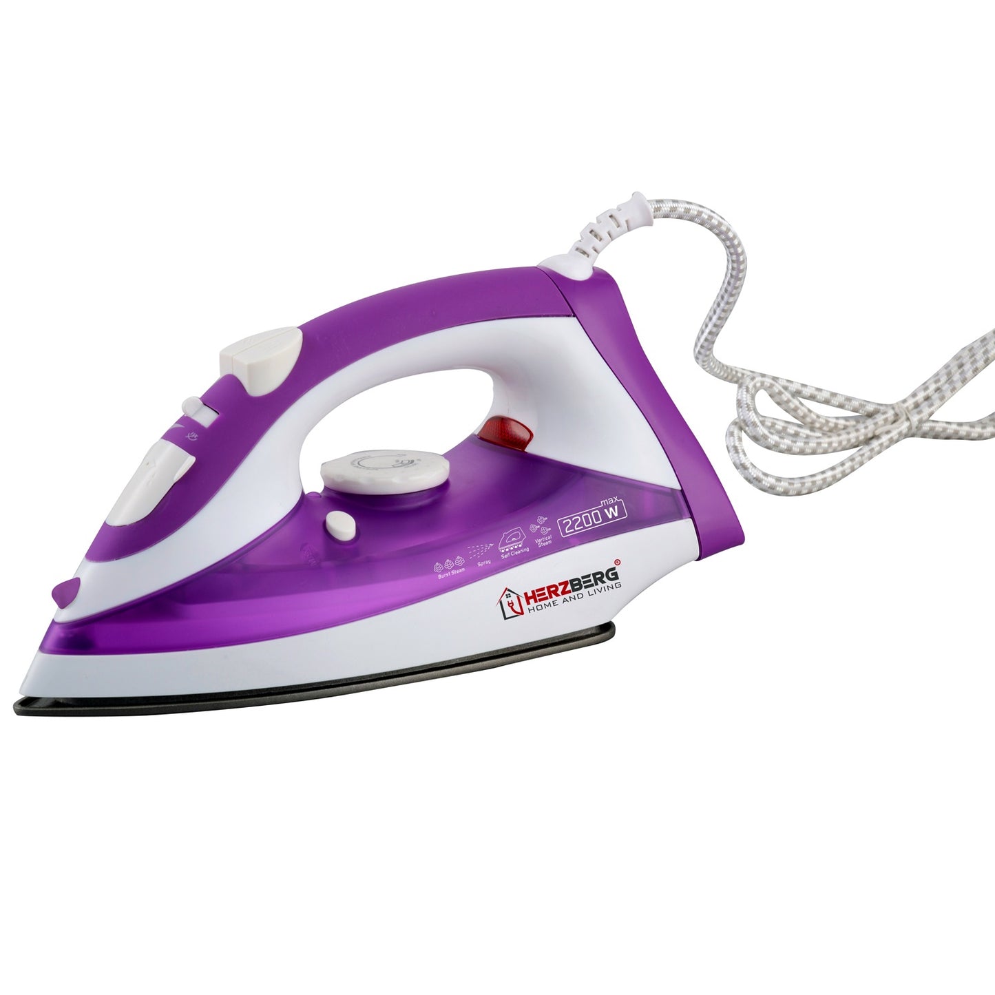 Herzberg HG-8036: 2200W Steam Iron - Purple