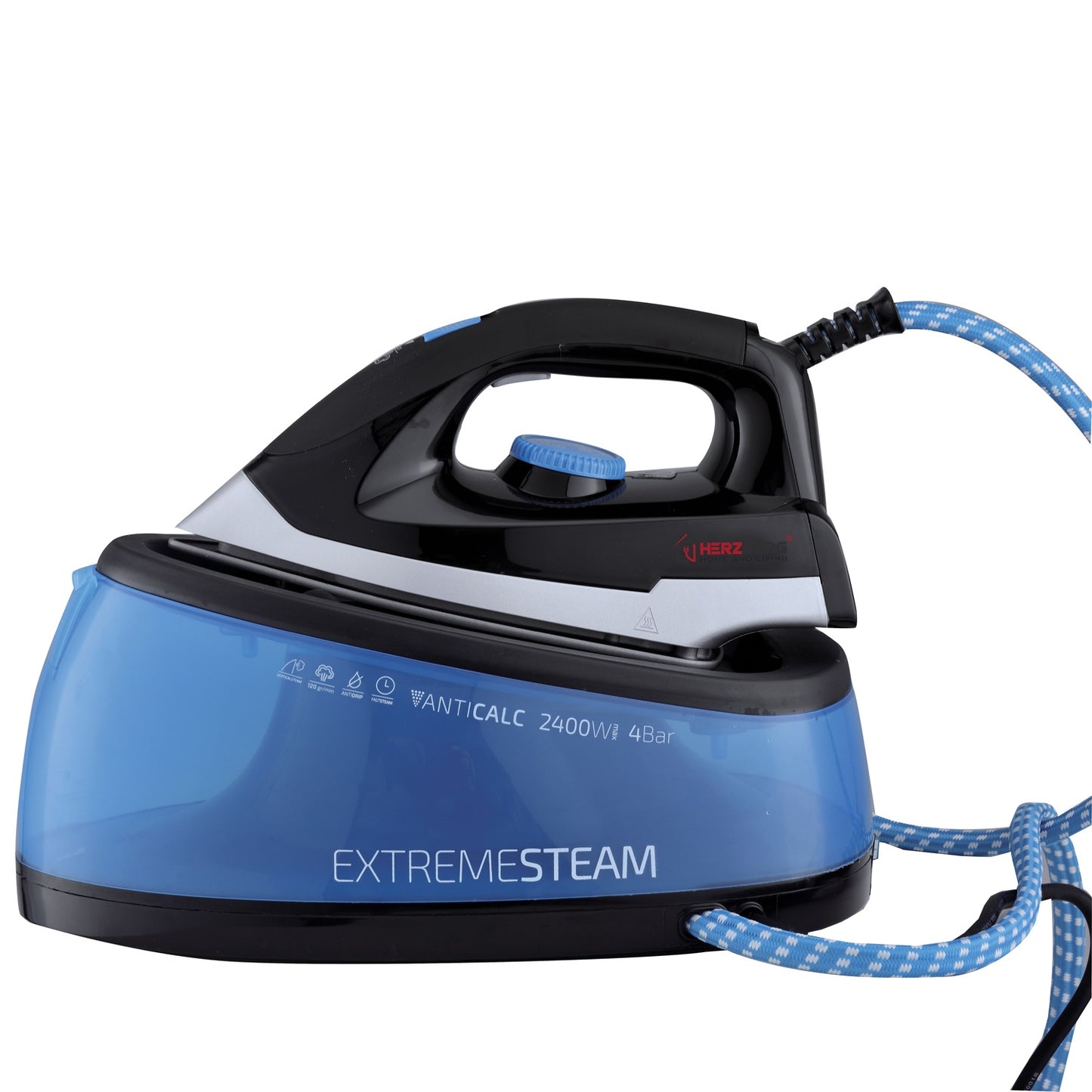 Herzberg HG-8039: 2200W Iron with Steam Station