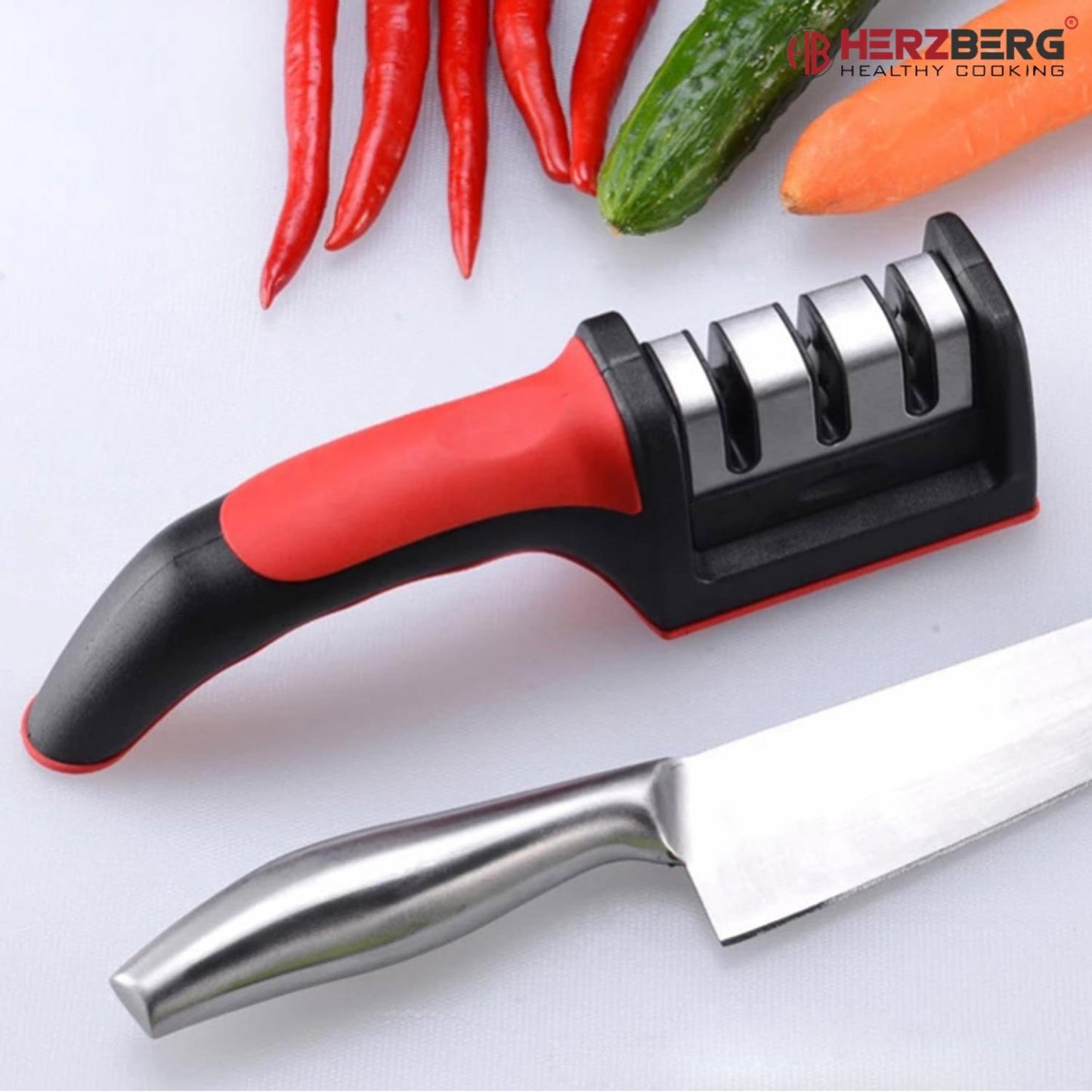 Herzberg HG-8101: Sturdy Knife Sharpener Black