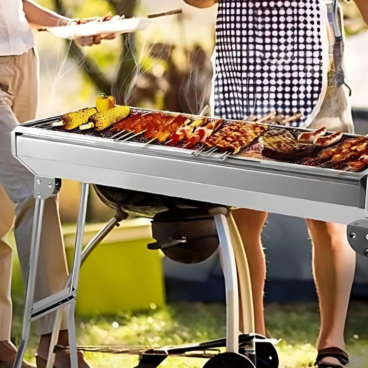 Herzberg HG-8112: Barbecue Grill with Carry Bag