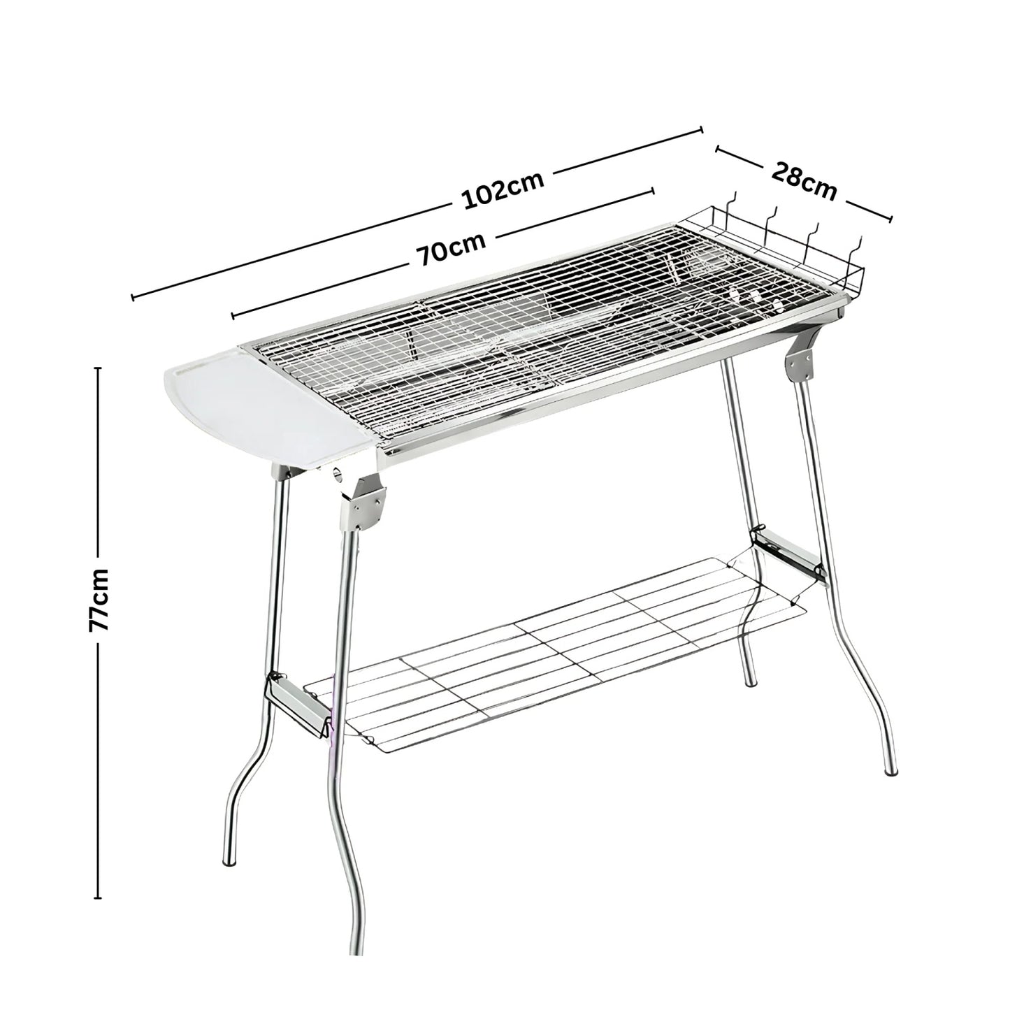 Herzberg HG-8112: Barbecue Grill with Carry Bag