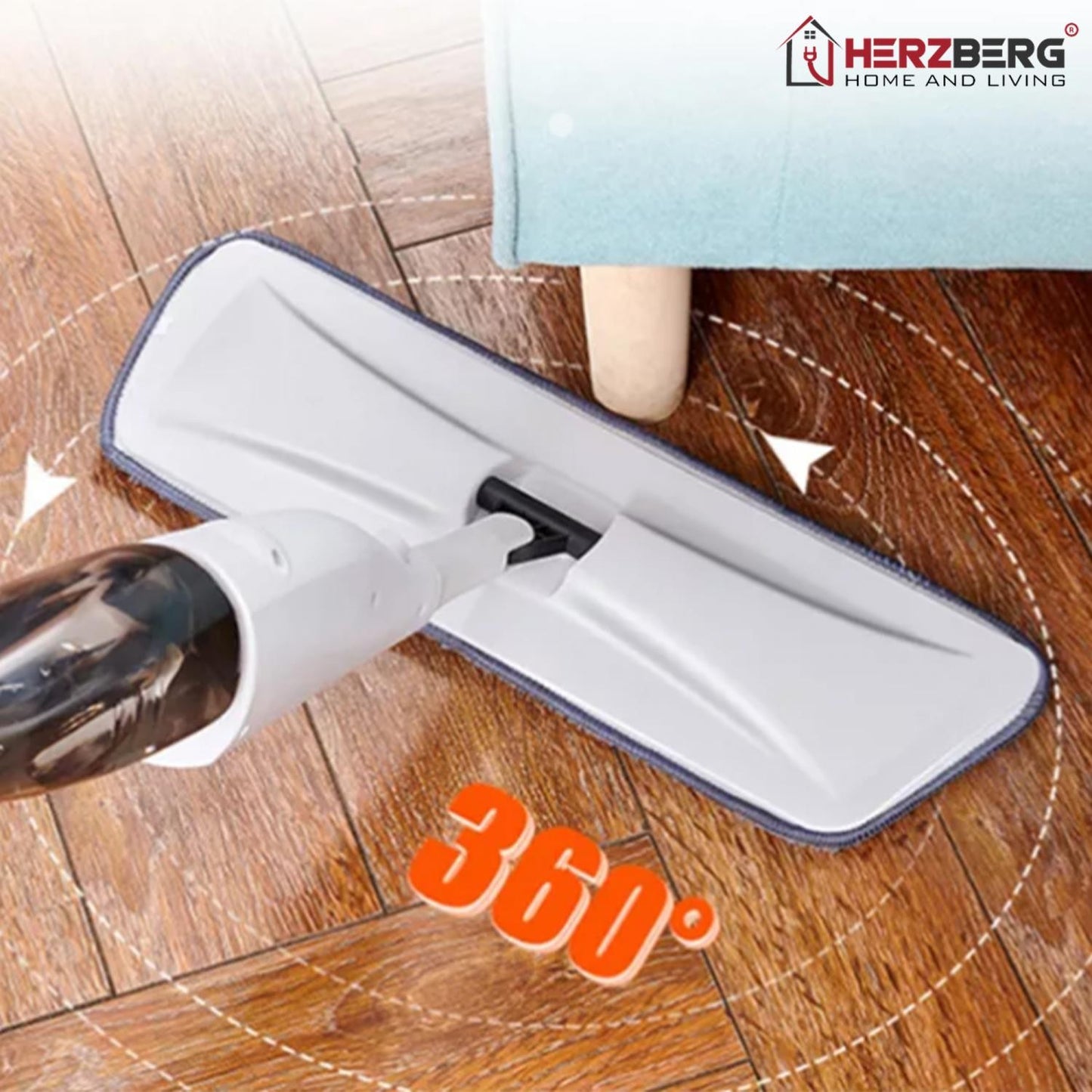 Herzberg HG-8115: Floor Mop with Water Spray