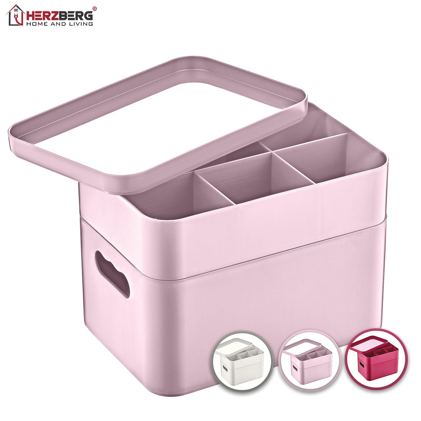 Herzberg HG-OKY676: 2 Layer Multipurpose Organizer Box Gray