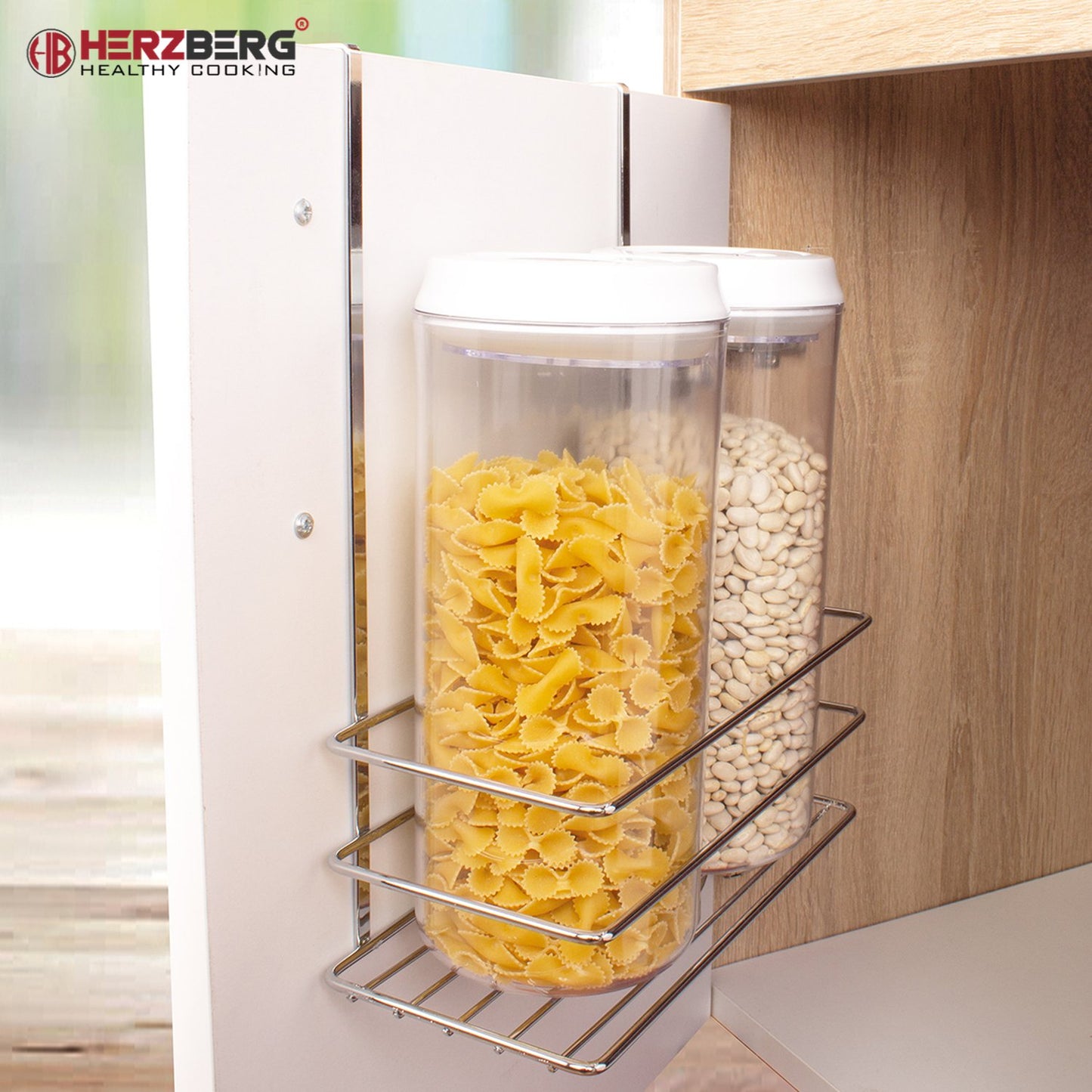 Herzberg Multi-Purpose Organizer Cabinet Door Hanger