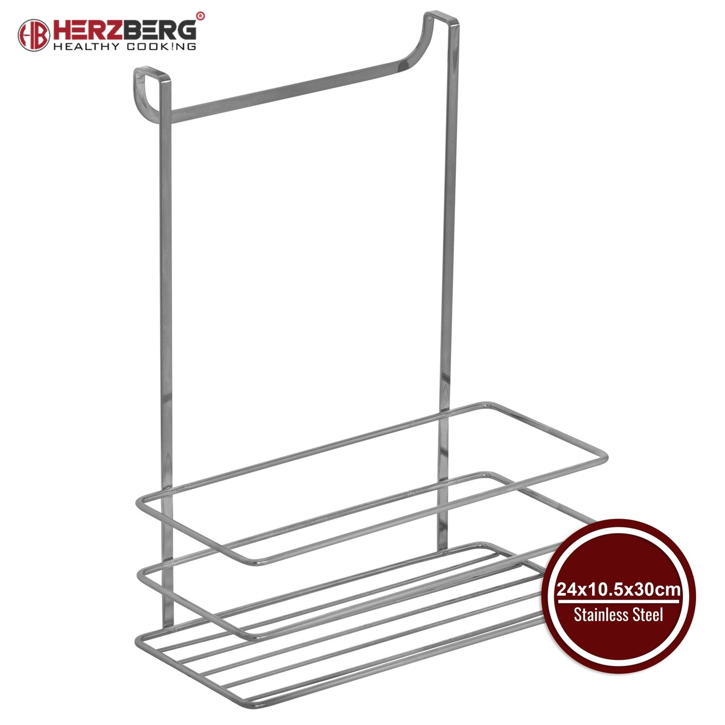 Herzberg Multi-Purpose Organizer Cabinet Door Hanger