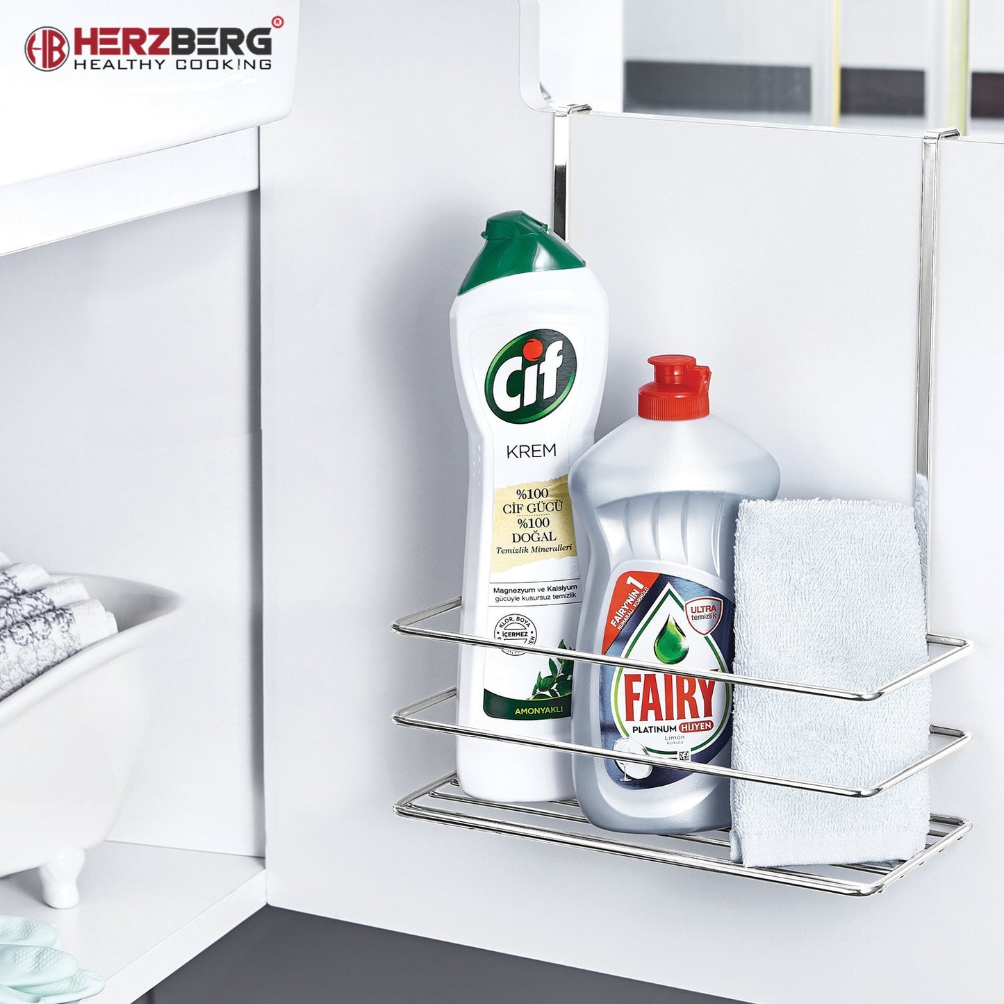 Herzberg Multi-Purpose Organizer Cabinet Door Hanger