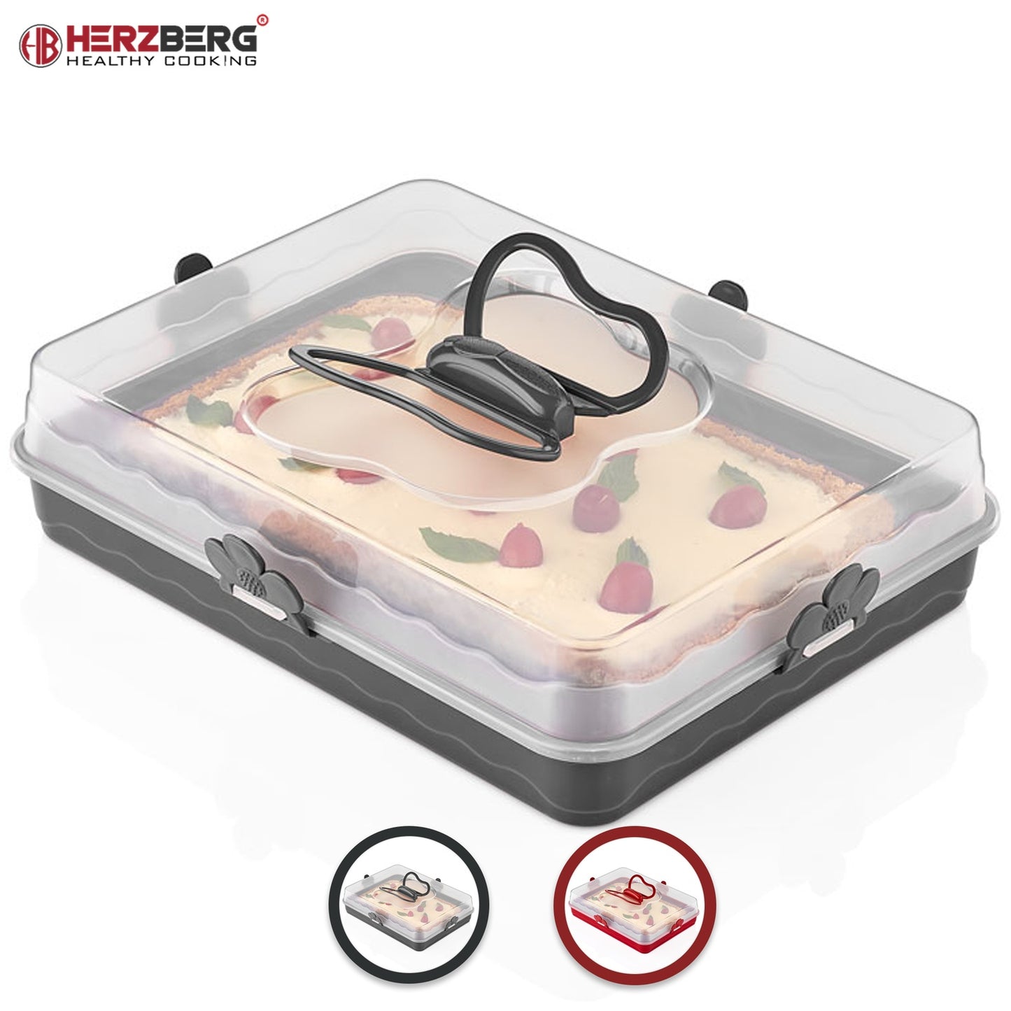 Herzberg Party Butler Cake Dome Black/Grey