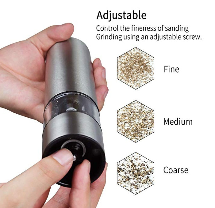 Herzberg Stainless Pepper Mill