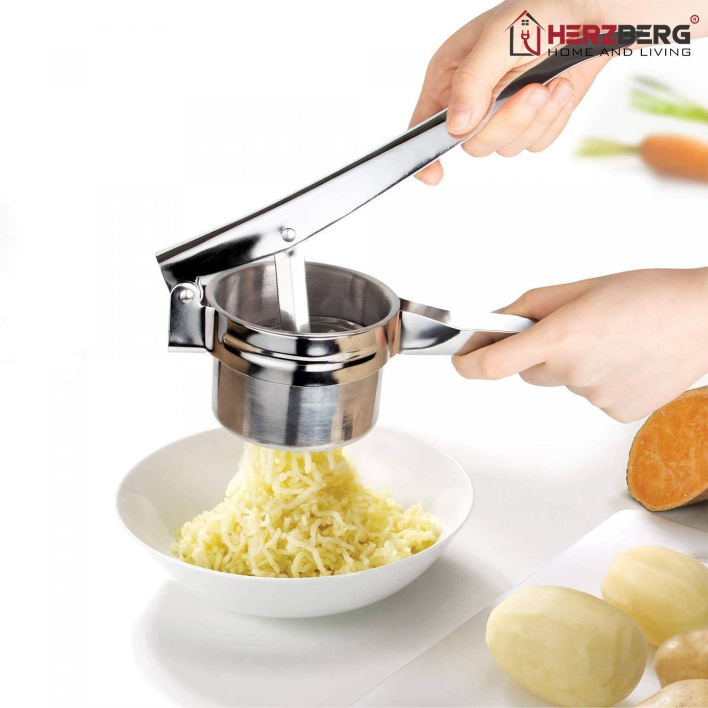 Herzberg Stainless Steel Potato Ricer