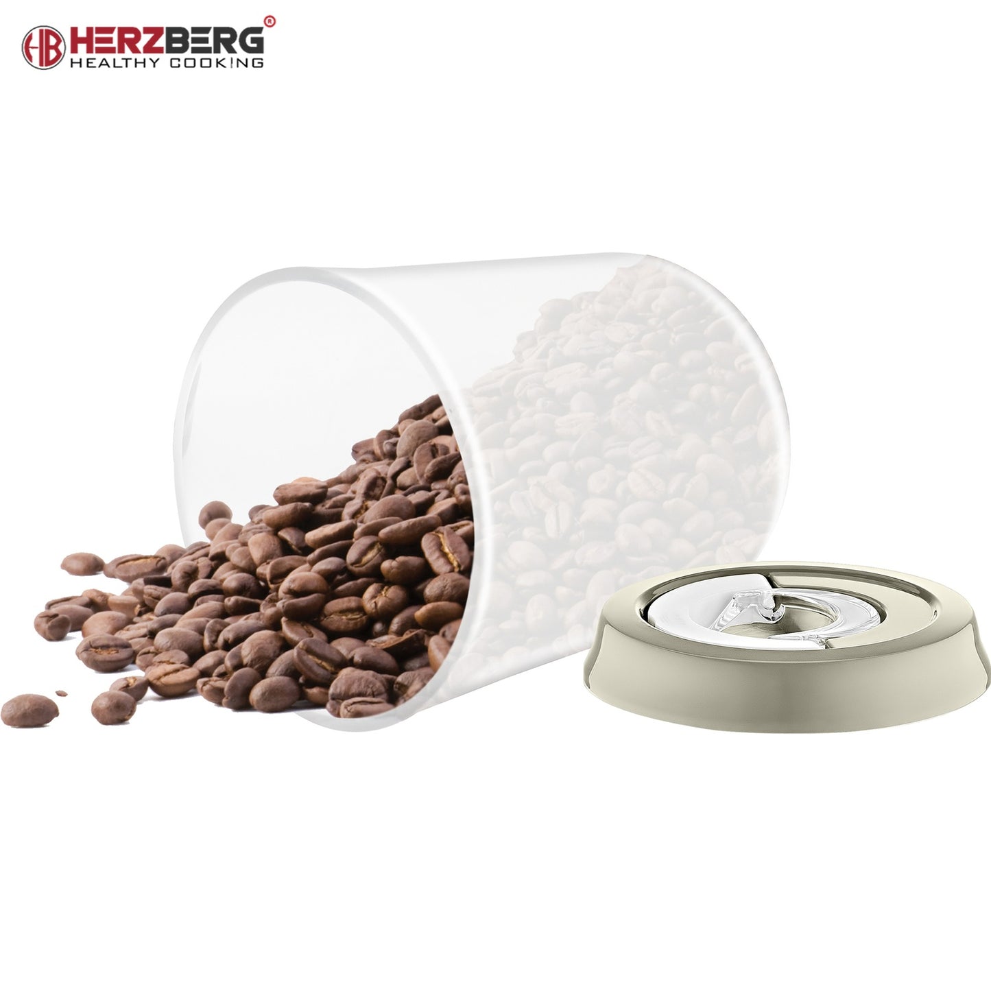 Herzberg Vacuum Storage Jar Set Gray