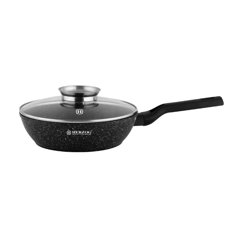 Herzog HR-2610: 24cm Deep-Fry Pan With Aroma Knob Lid
