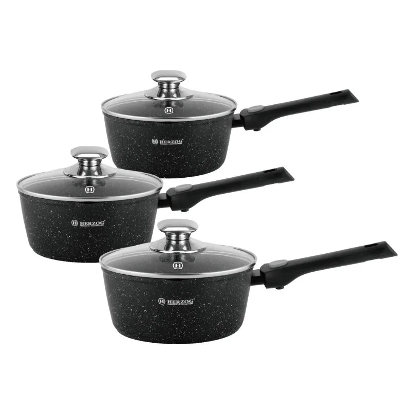 Herzog HR-3621: 6 Pieces Sauce Pot with Detachable Handle