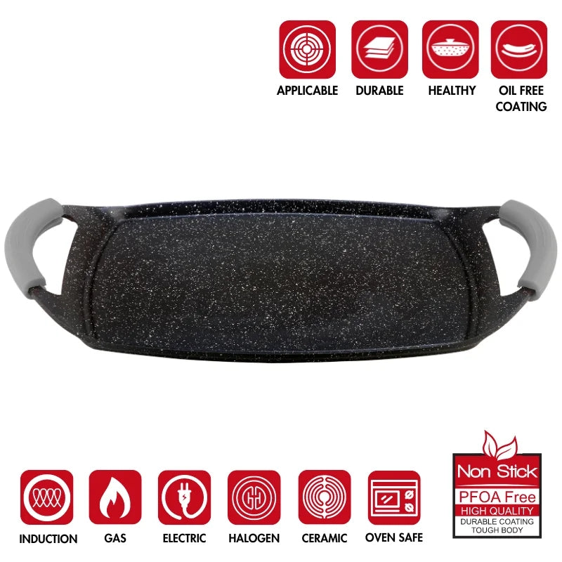 Herzog HR-5235: 47cm Marble Coated Grill Plate