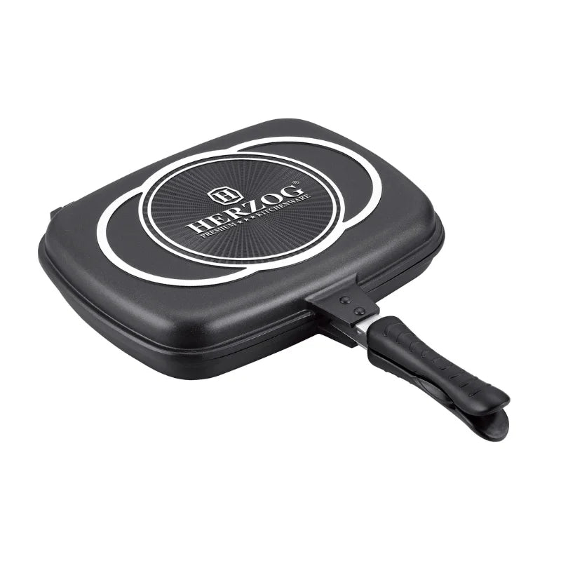 Herzog HR-DP28M: 28cm Die Casting Double Fry Pan