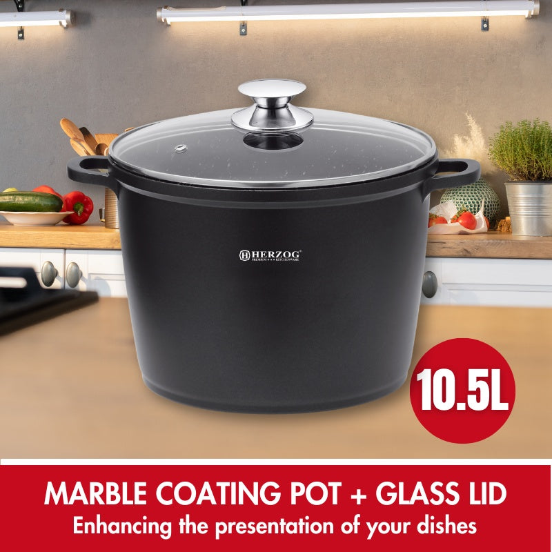 Herzog HR-SP28M: 28cm Die Cast Stone Coated Deep Pot