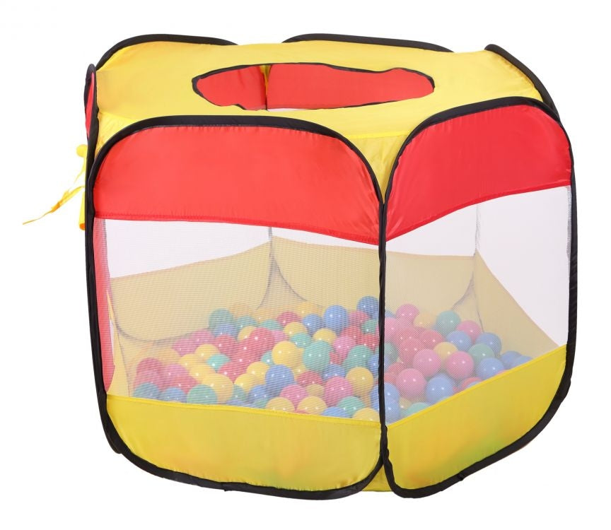 Hexagon Pop Up Ball Pit Tent + 100 Balls