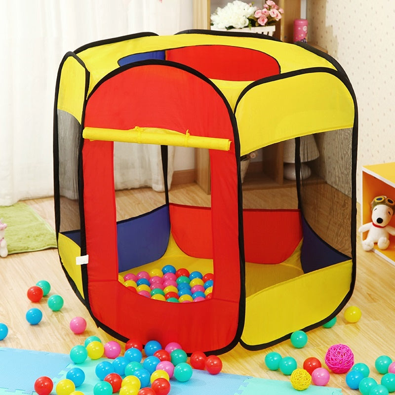 Hexagon Pop Up Ball Pit Tent + 100 Balls