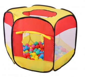Hexagon Pop Up Ball Pit Tent + 100 Balls
