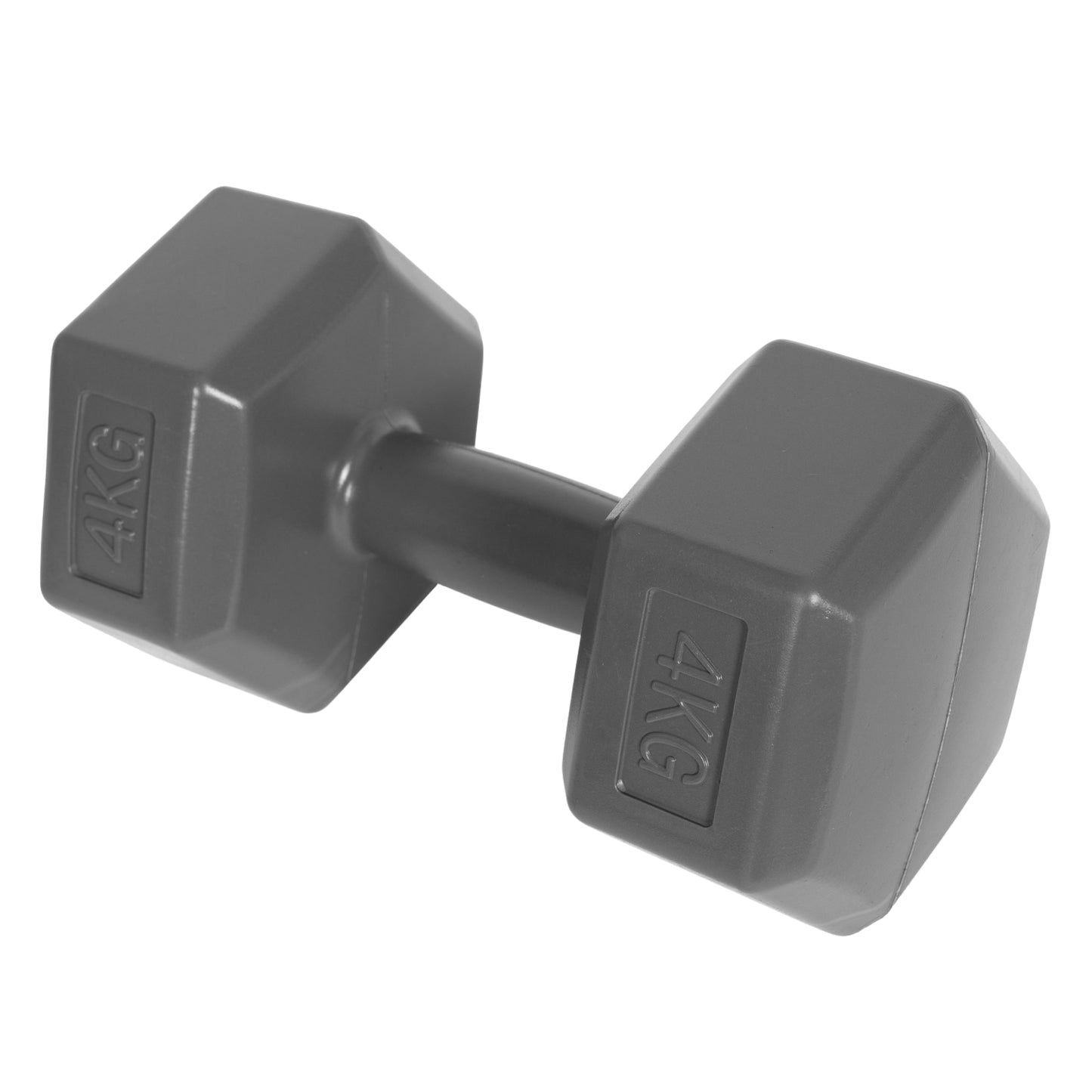 Hex dumbbells set 2x4 kg, exercise weights, fitness load, gray, ModernHome