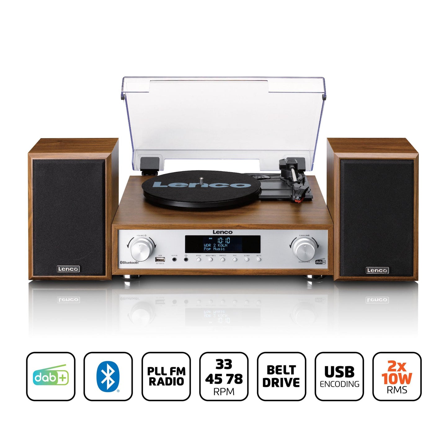 HiFi Stereo System with Record Player, Bluetooth, DAB+ Radio