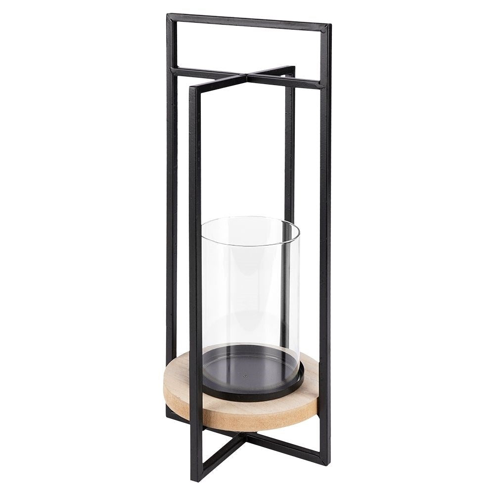 High Candlestick in Black Metal for 10 cm Candles