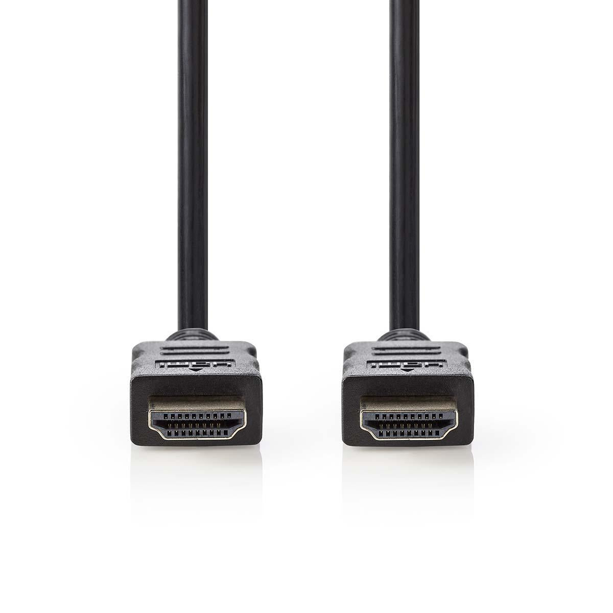 High Speed HDMI™ Cable with Ethernet | HDMI™ Connector | HDMI™ Connector | 4K@30Hz | 18 Gbps | 50.0 m | Round | PVC | Black | Tag