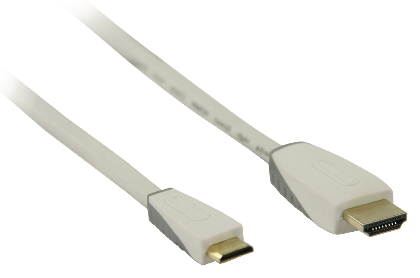 High Speed HDMI Cable with Ethernet HDMI Connector - HDMI Mini Male 1.00 m White