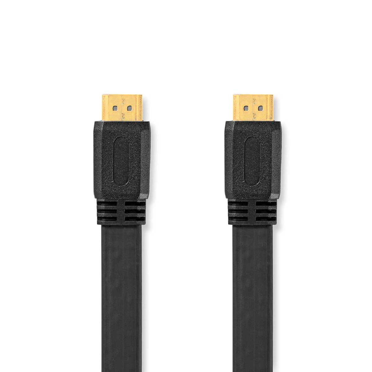High Speed HDMI ™ cable with Ethernet | HDMI™ Connector | HDMI™ Connector | 4K@30Hz | 10.2 Gbps | 5.00 m | Flat | PVC | Black | Plastic bag