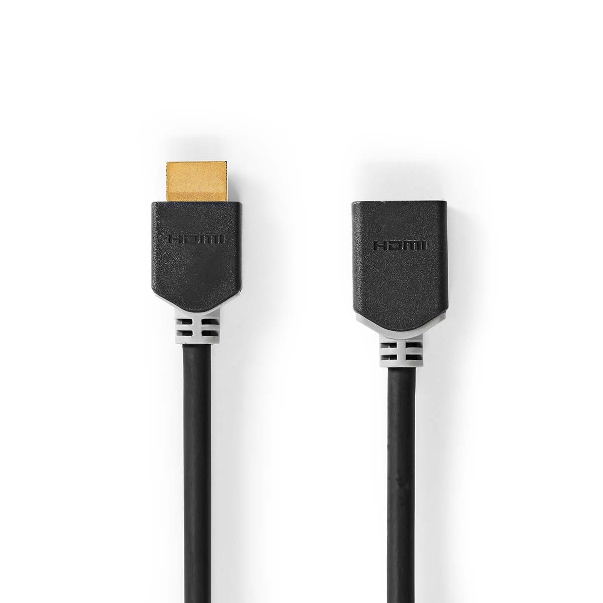 High Speed HDMI ™ cable with Ethernet | HDMI™ Connector | HDMI™ Female | 4K@60Hz | ARC | 18 Gbps | 3.00 m | Round | PVC | Anthracite | Box