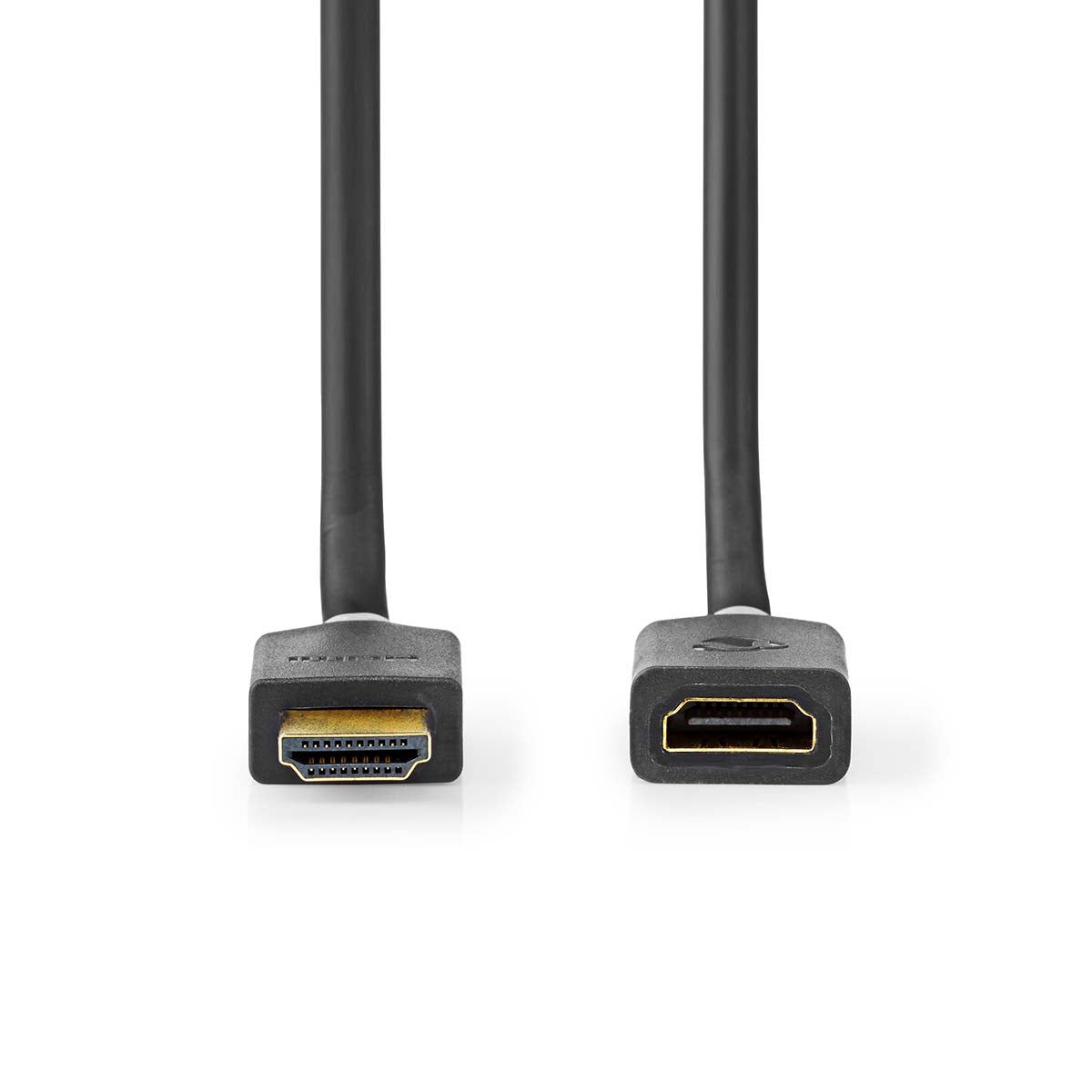 High Speed HDMI ™ cable with Ethernet | HDMI™ Connector | HDMI™ Female | 4K@60Hz | ARC | 18 Gbps | 3.00 m | Round | PVC | Anthracite | Box