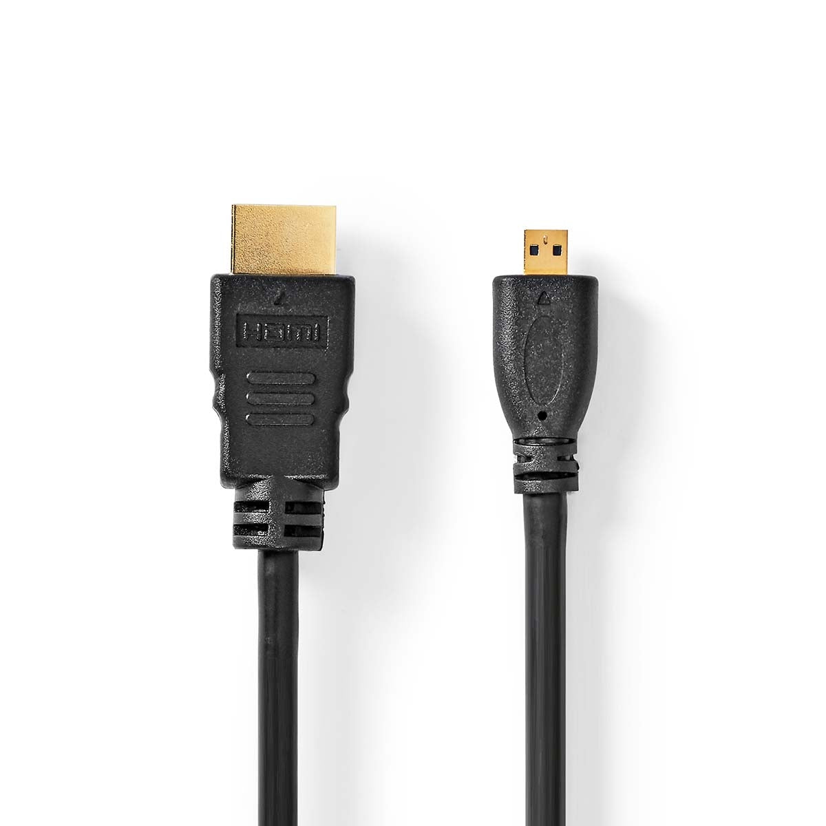 High Speed HDMI ™ cable with Ethernet | HDMI™ Connector | HDMI™ Micro connector | 4K@30Hz | 10.2 Gbps | 1.50 m | Round | PVC | Black | Label