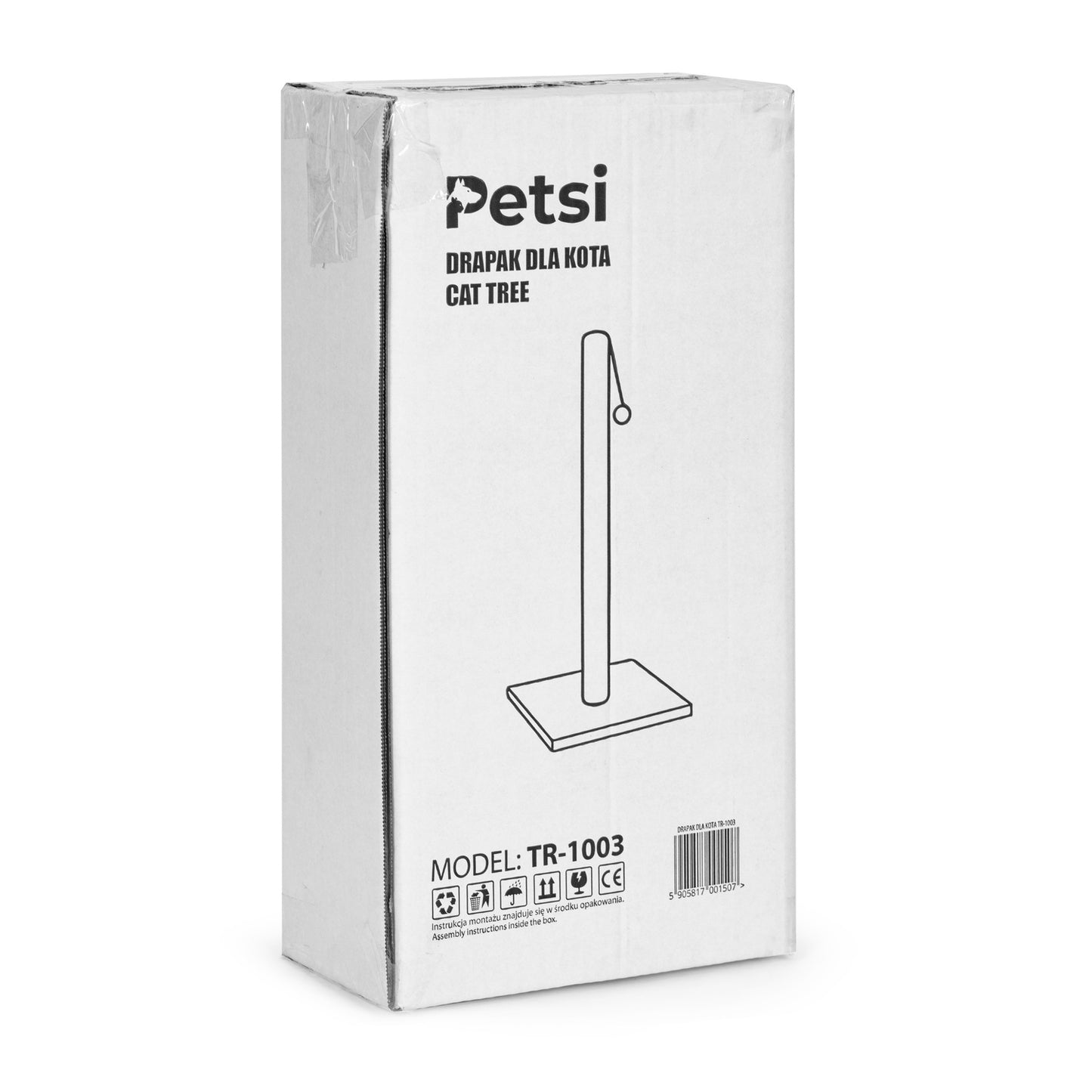 High cat scratching post, sisal pole, soft base Petsi