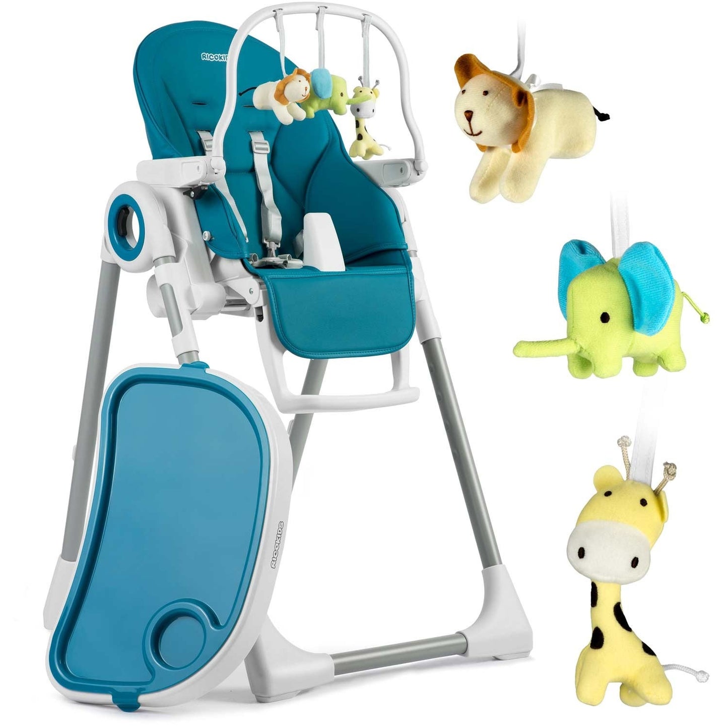 Highchair with table, Belo lounger, dark blue + bar