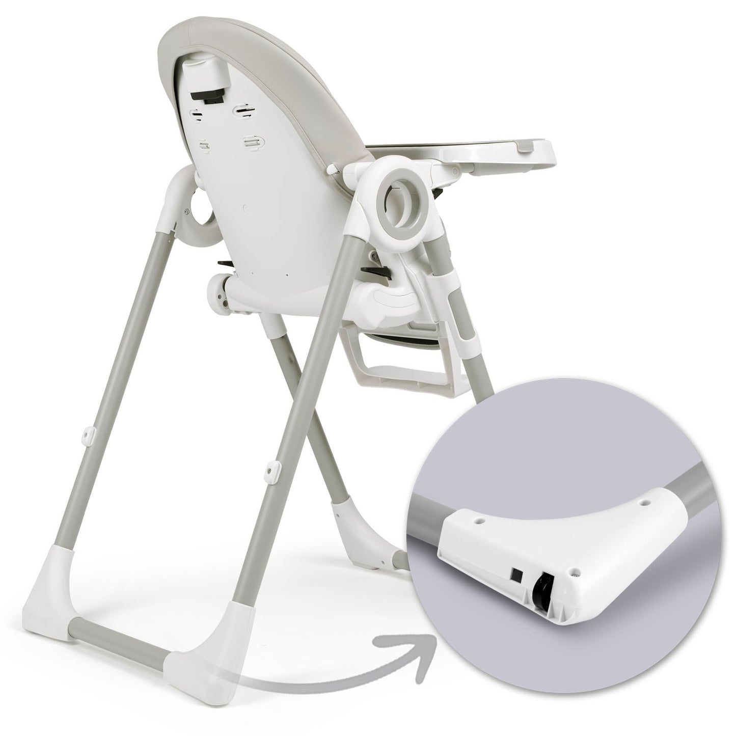 Highchair with table, Belo lounger, gray + bar