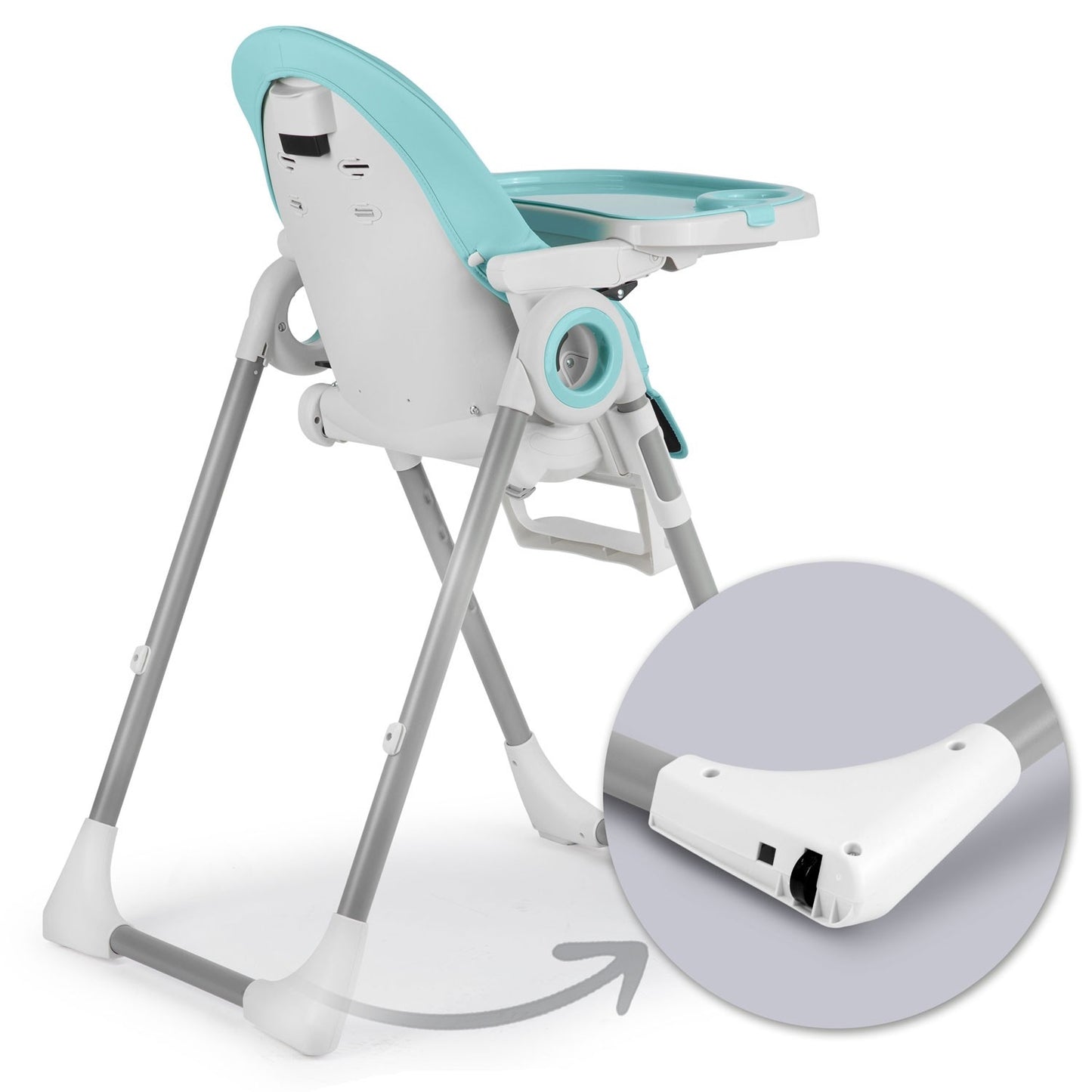 High chair with table and rocking chair Belo Blue + Play arch with toys