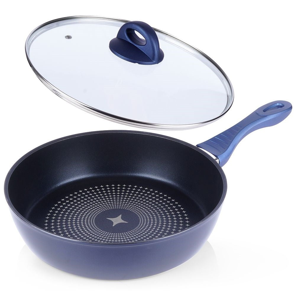 High frying pan 28 cm, ceramic with diamond crystals