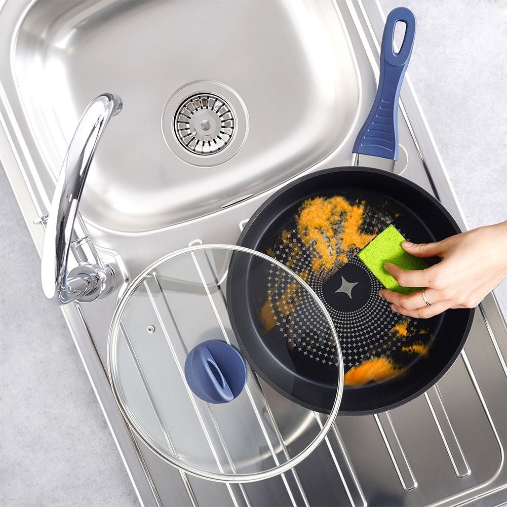 High frying pan 28 cm, ceramic with diamond crystals