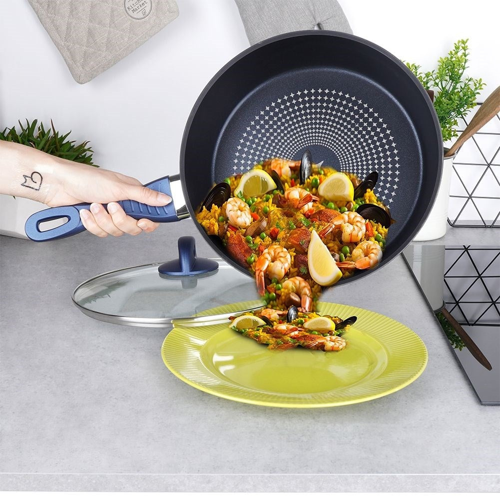 High frying pan 28 cm, ceramic with diamond crystals