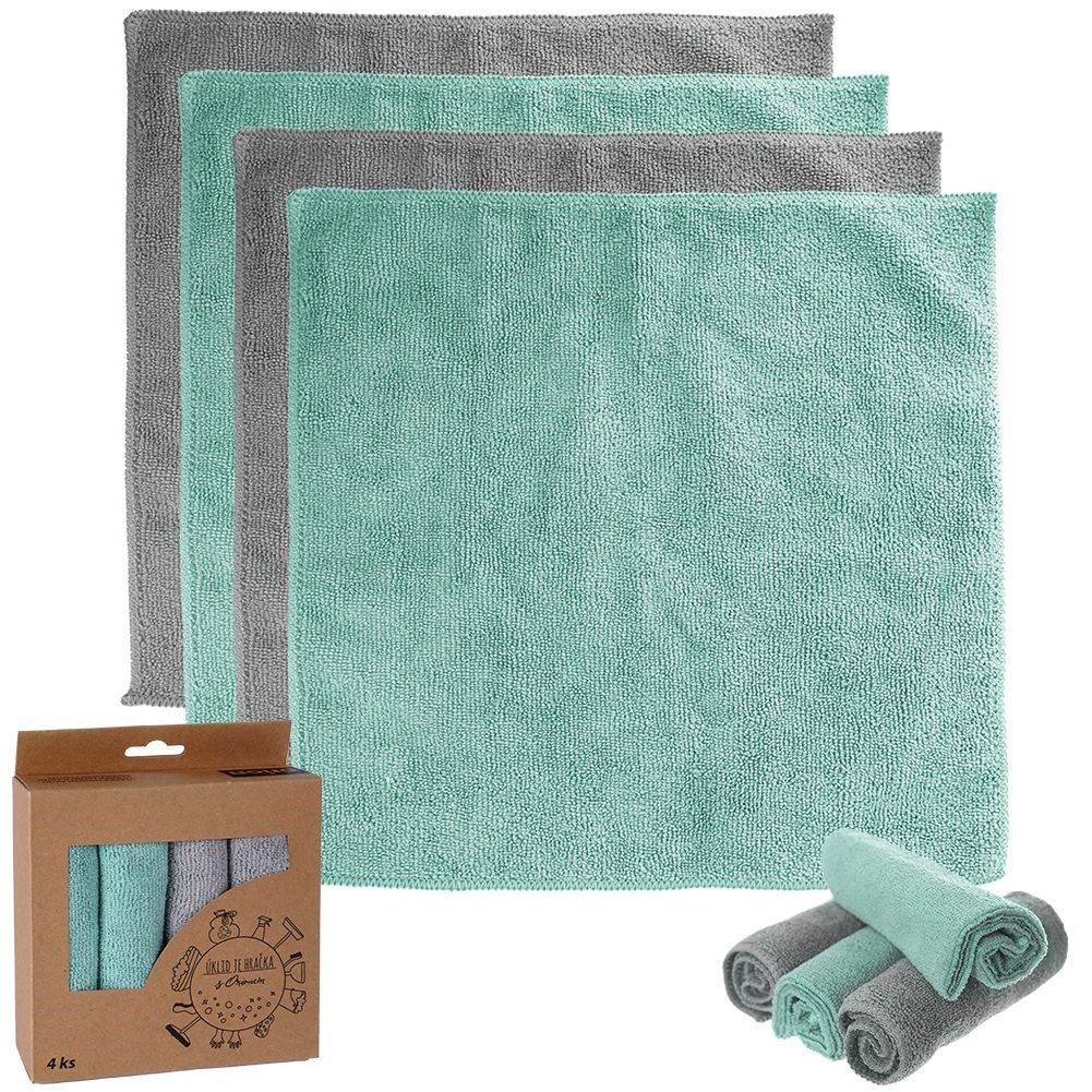 Highly absorbent microfiber kitchen towels, 4-pack