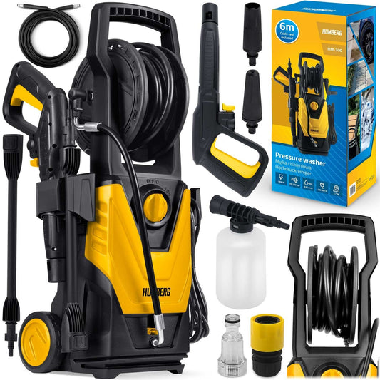 Pressure Washer with Hose Reel, 1800W, 230 Bar