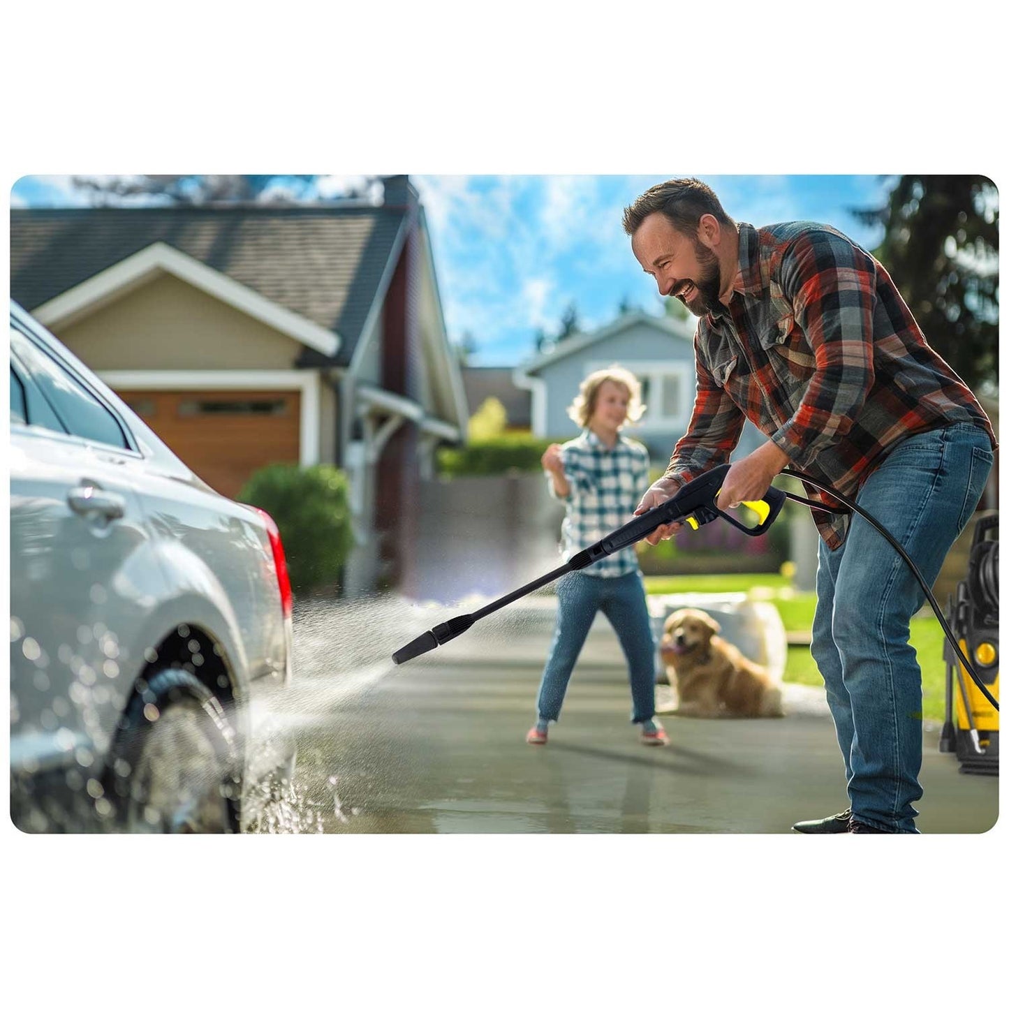 High pressure washer 230 bar

Areas of use: garden, terrace, balcony furniture, patio

This high-pressure washer is characterized by an extremely durable construction, easy handling and high stability. With the advanced TurboStream™ technology, this h