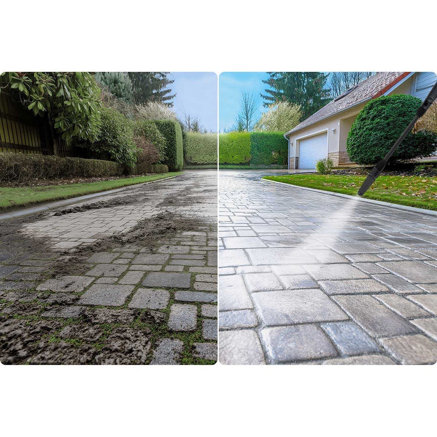 High pressure washer 230 bar

Areas of use: garden, terrace, balcony furniture, patio

This high-pressure washer is characterized by an extremely durable construction, easy handling and high stability. With the advanced TurboStream™ technology, this h