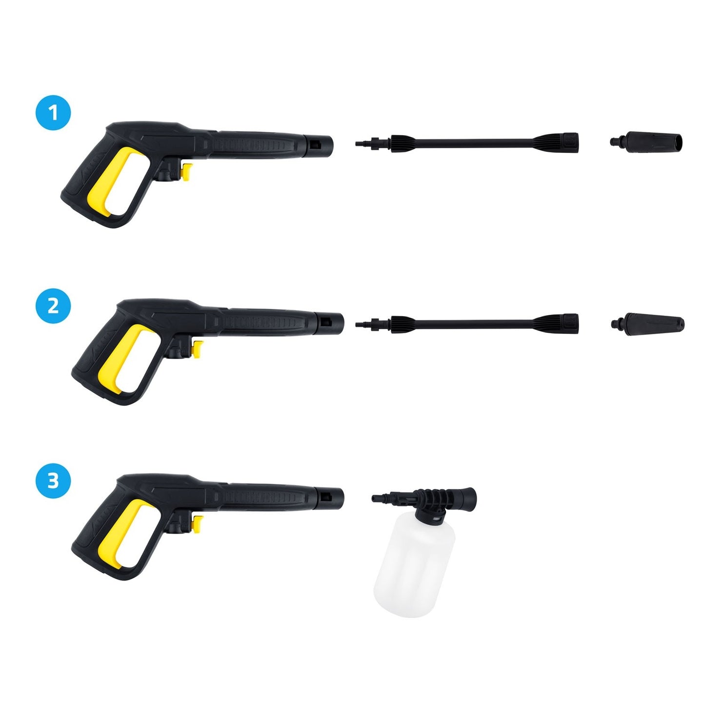 High pressure washer 230 bar

Areas of use: garden, terrace, balcony furniture, patio

This high-pressure washer is characterized by an extremely durable construction, easy handling and high stability. With the advanced TurboStream™ technology, this h