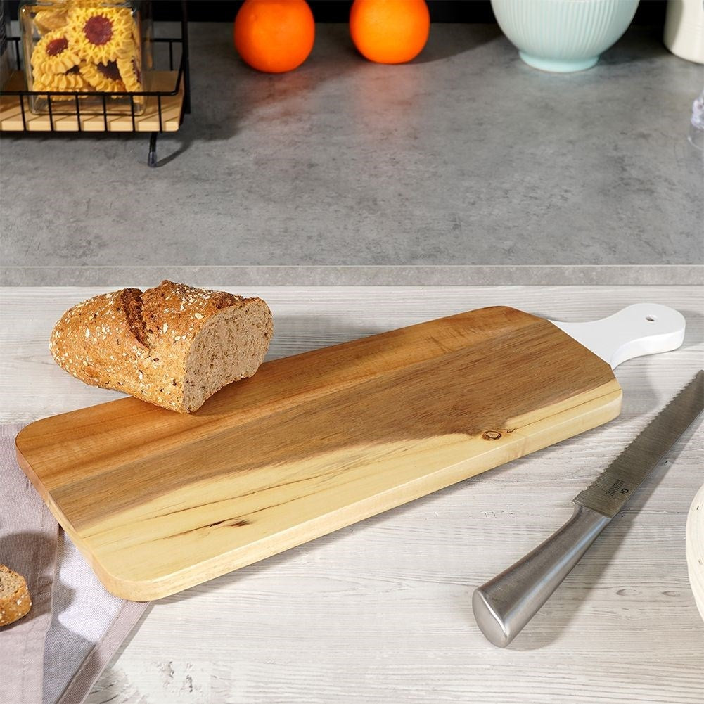 High-quality acacia wood cutting and serving board 48.5 cm