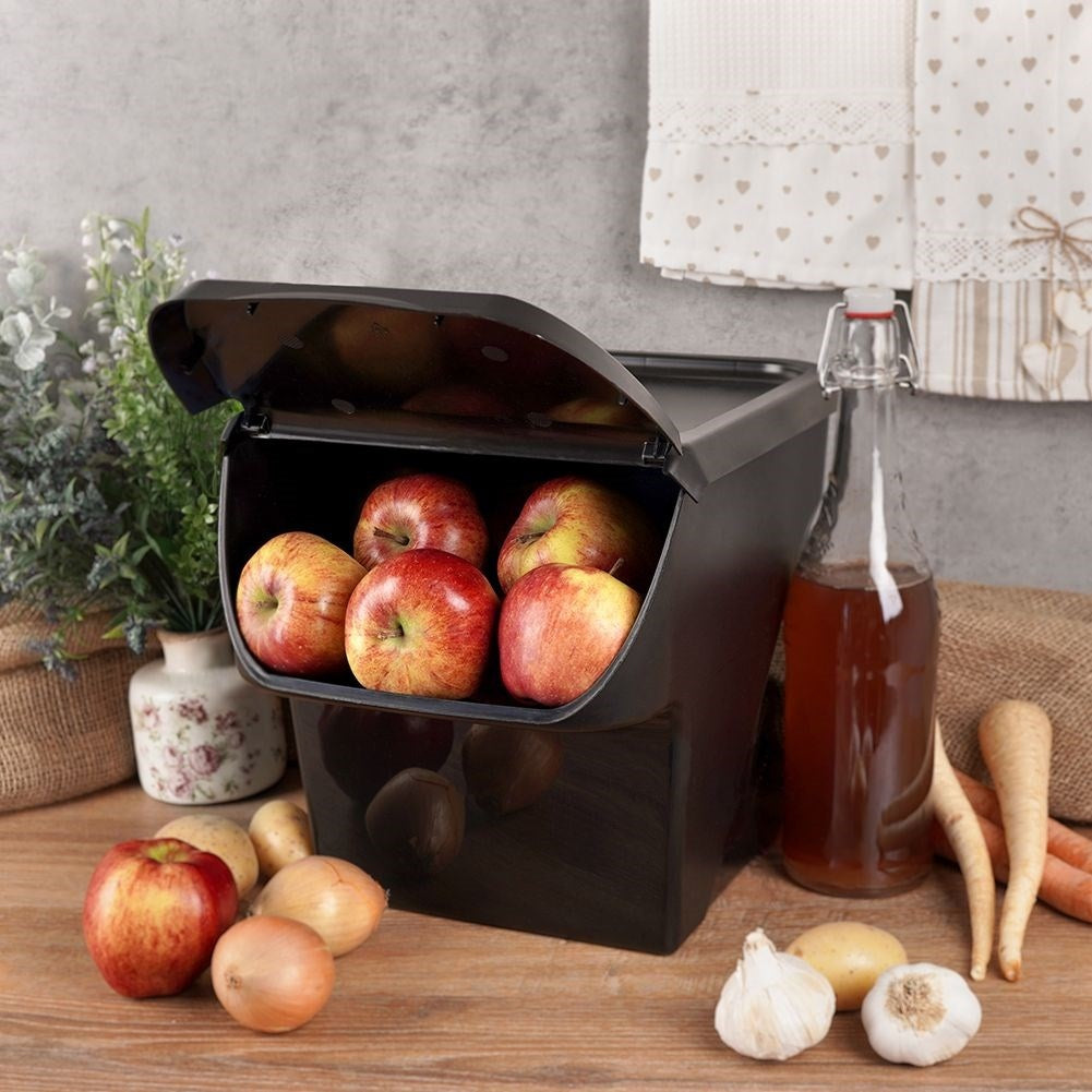 High-quality container for fruit and vegetables with flap