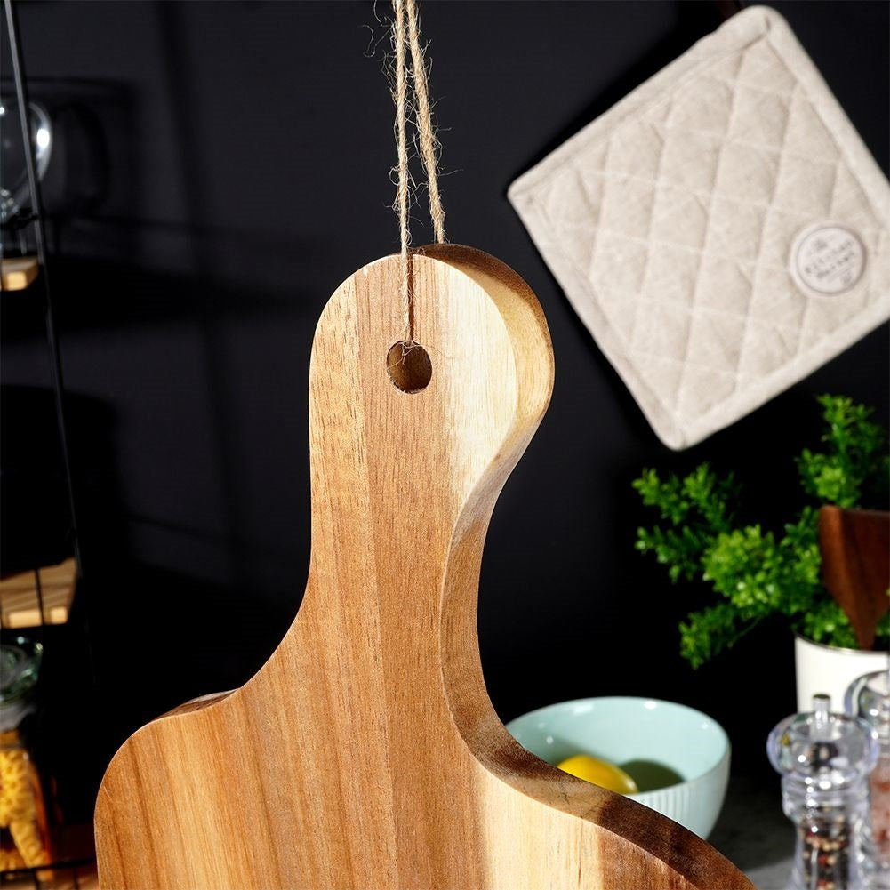 High-quality cutting board in acacia wood with handle