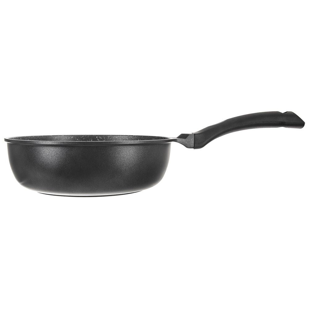 High-quality deep frying pan with Pfluon Granite coating